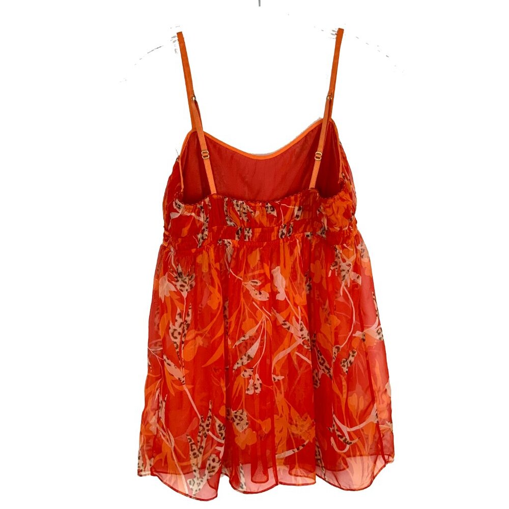 New Victoria's Secret Very Sexy Babydoll Slip Dress Chemise Orange Sz S - Picture 5 of 16